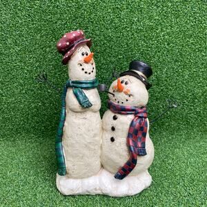 Vintage Abbott Cozy Snowman Christmas Holiday Collectible Figurine